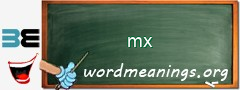 WordMeaning blackboard for mx